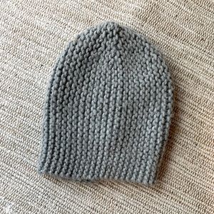 Grey winter beanie hat